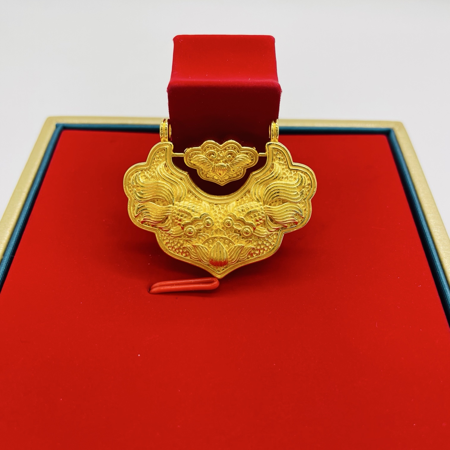 吊坠足银 银吊坠足银吊坠-锦鲤锁大吊坠