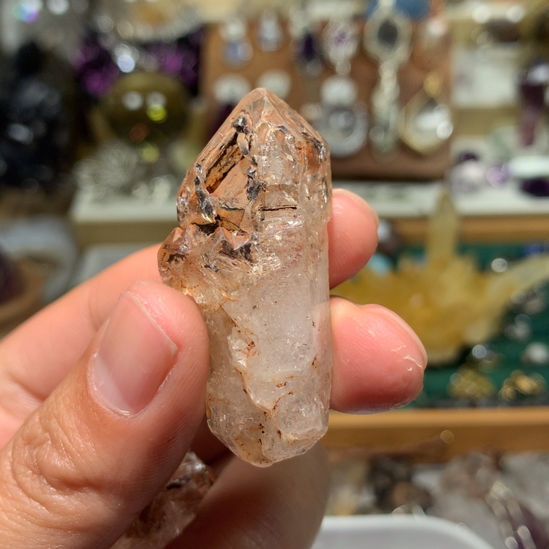 水晶红泥骸骨未镶嵌