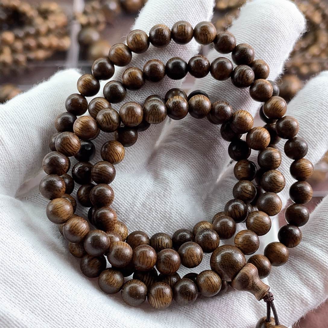 沉香手串远*越南芽庄白棋