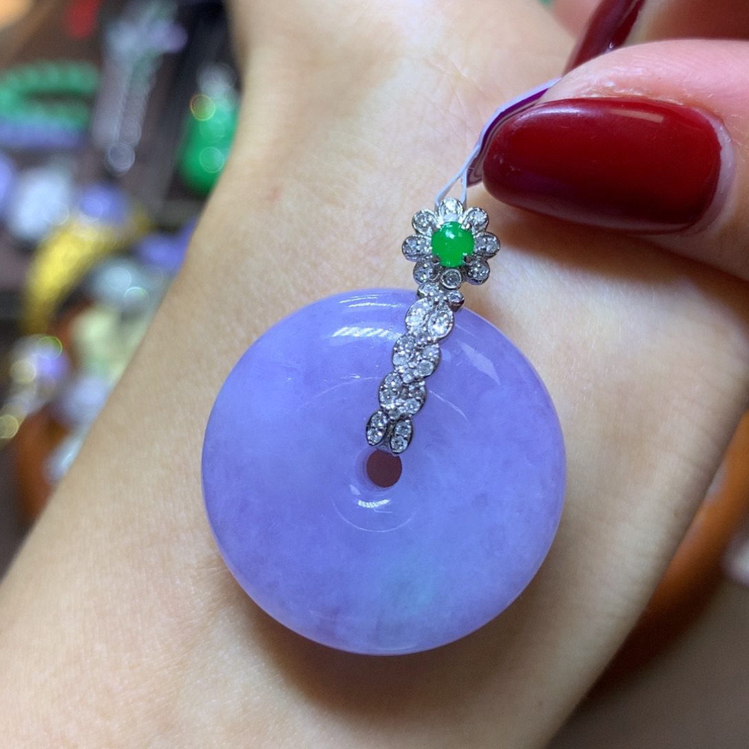 【闪购商品】翡翠颈饰18K金镶嵌翡翠