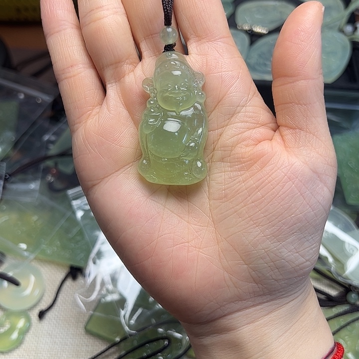 岫玉未镶嵌吊坠吊坠
