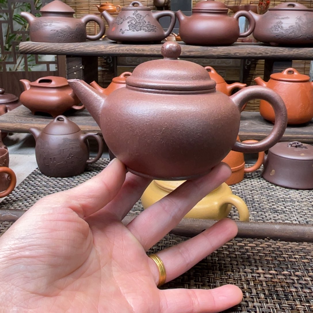 紫砂茶壶宜兴原矿紫砂手工制200