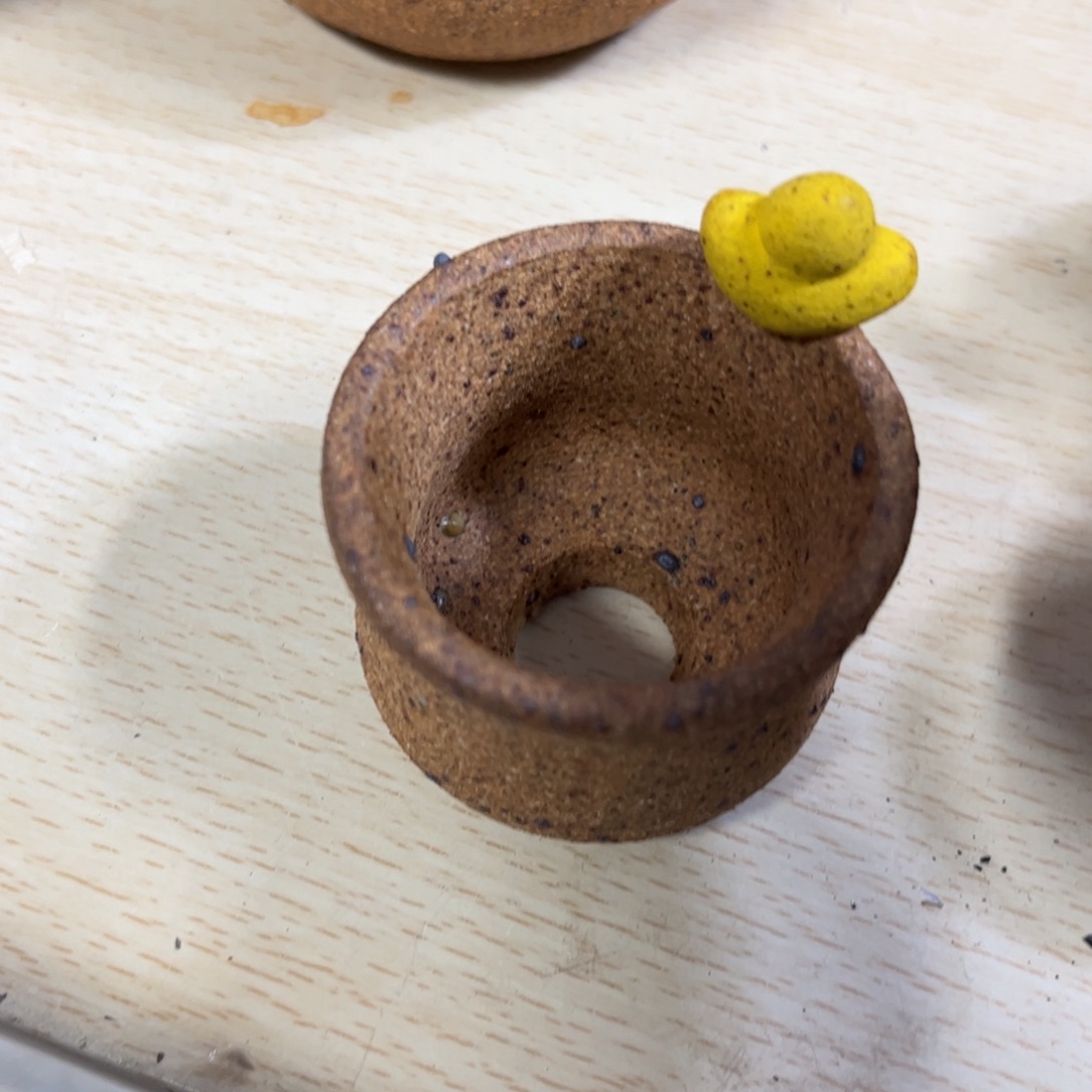 泥塑古镇炻陶花盆