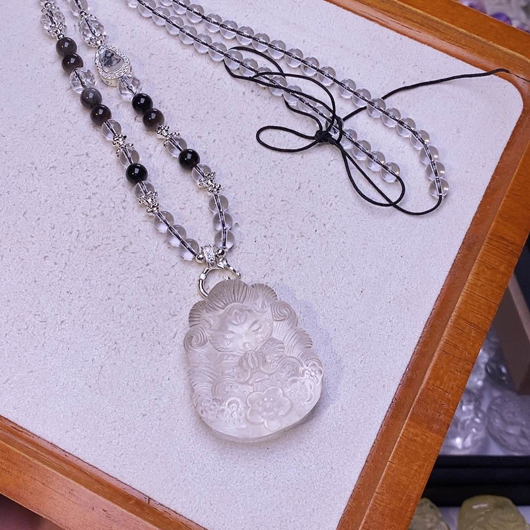 未镶嵌颈饰水晶镜*w一套宠链