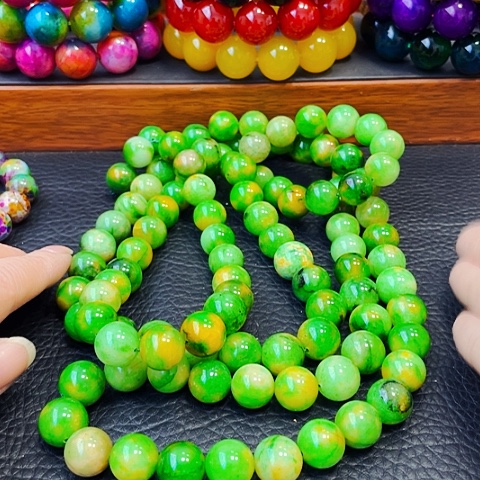 玛瑙/玉髓手链未镶嵌龙胆草108