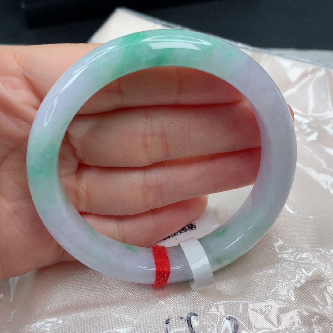 翡翠手镯未镶嵌55-56 春彩