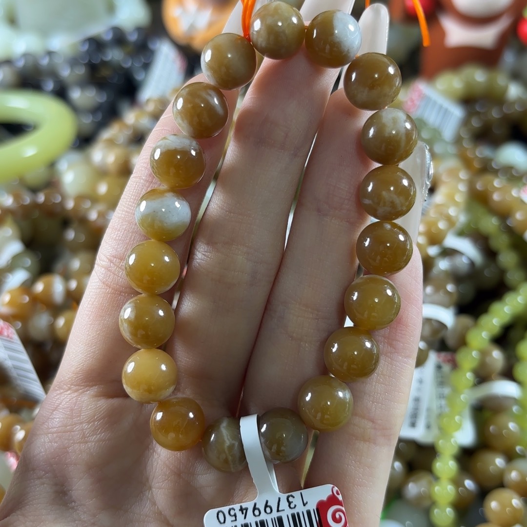 和田玉未镶嵌手链96