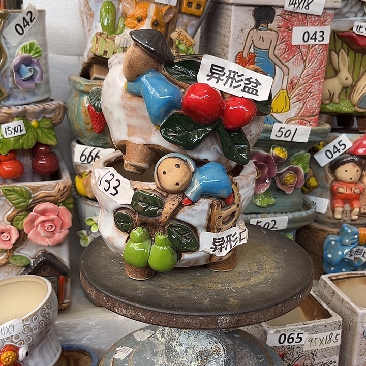 粗陶材质多肉花盆