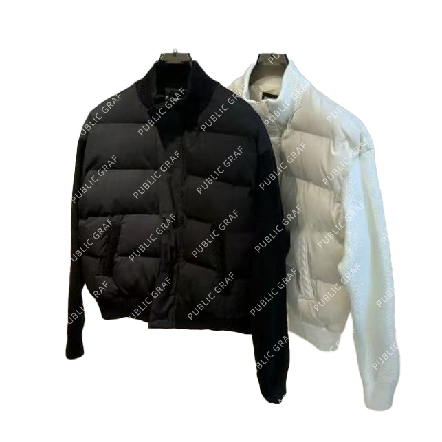 高林凡 设计款拼接棉服外套