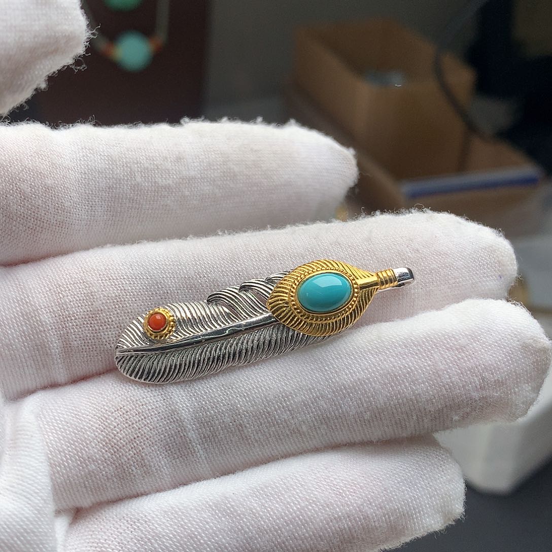 银S925镶嵌绿松石珠宝奇石