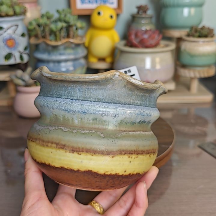 景德镇手工陶瓷盆 口9