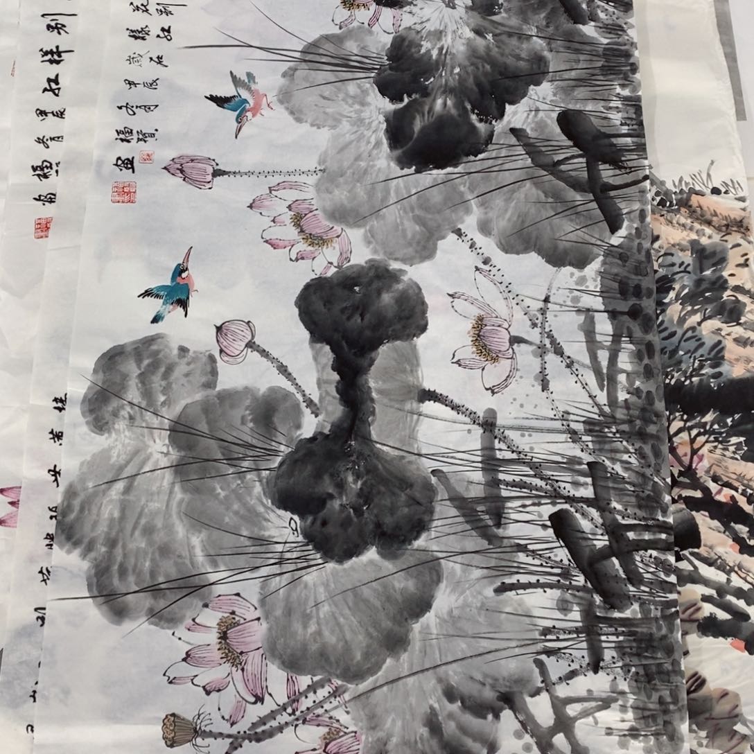 国画国画花鸟四尺罗福贤 琪