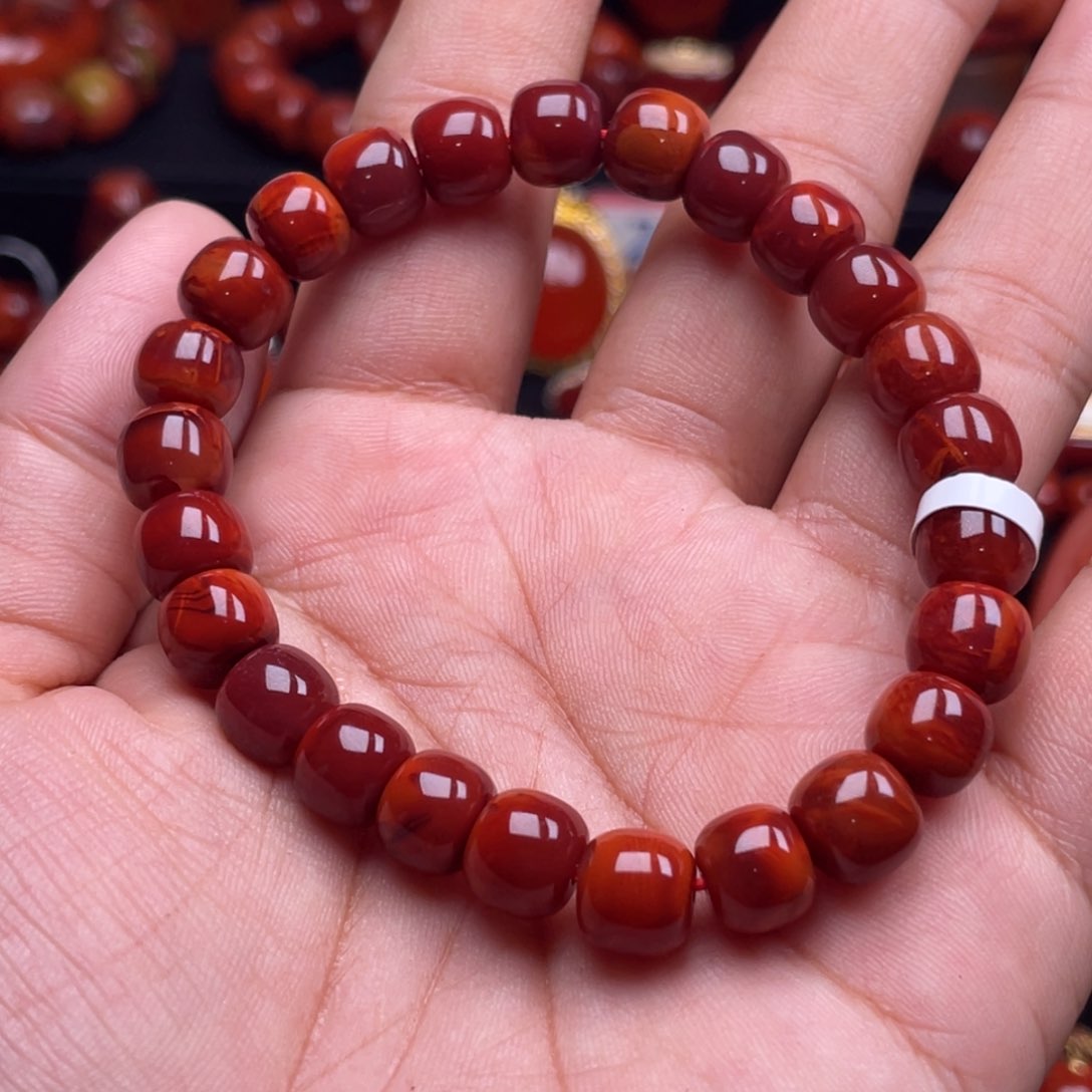 南红玛瑙珠宝奇石未镶嵌贝*士单圈