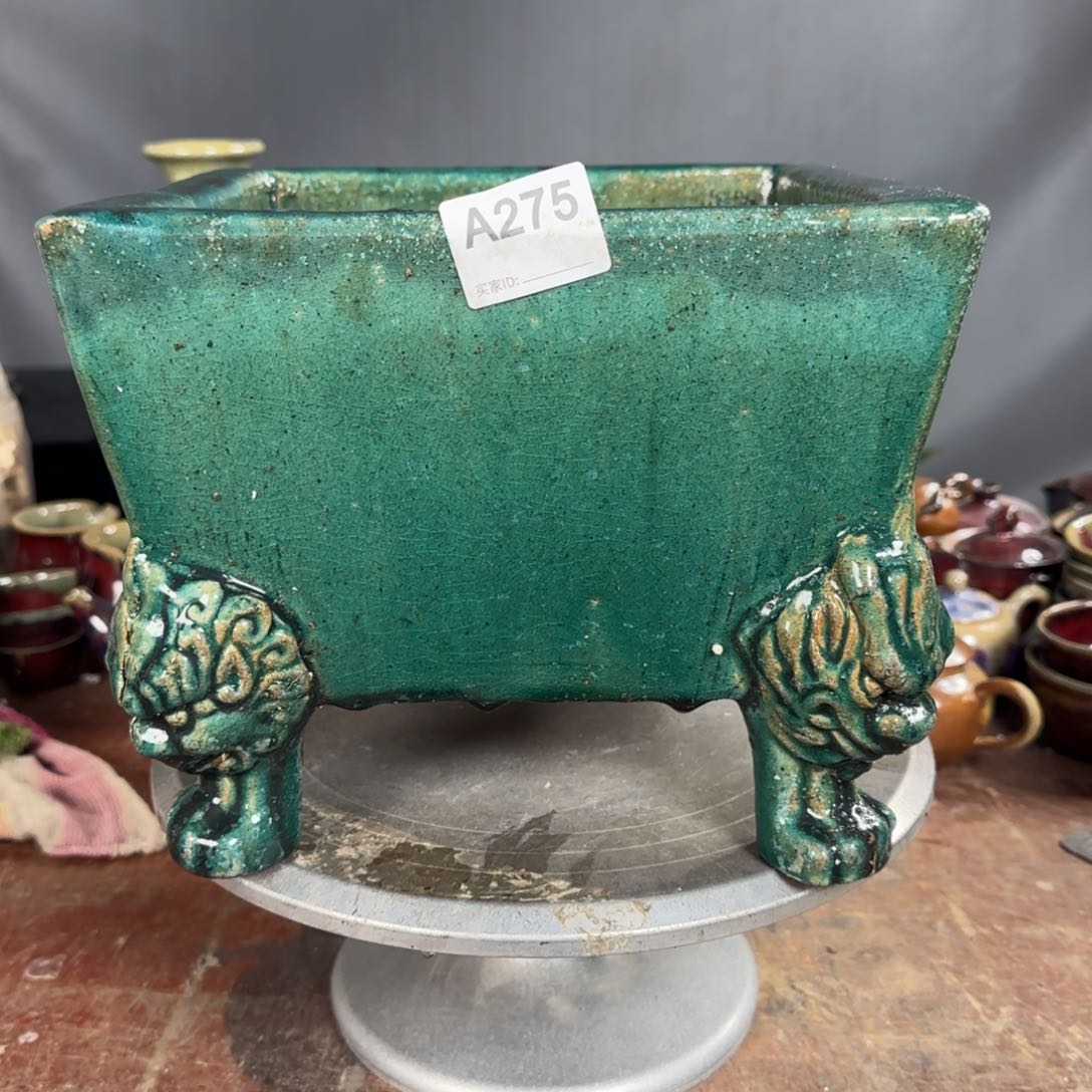 紫砂花盆小*275瑕疵品     