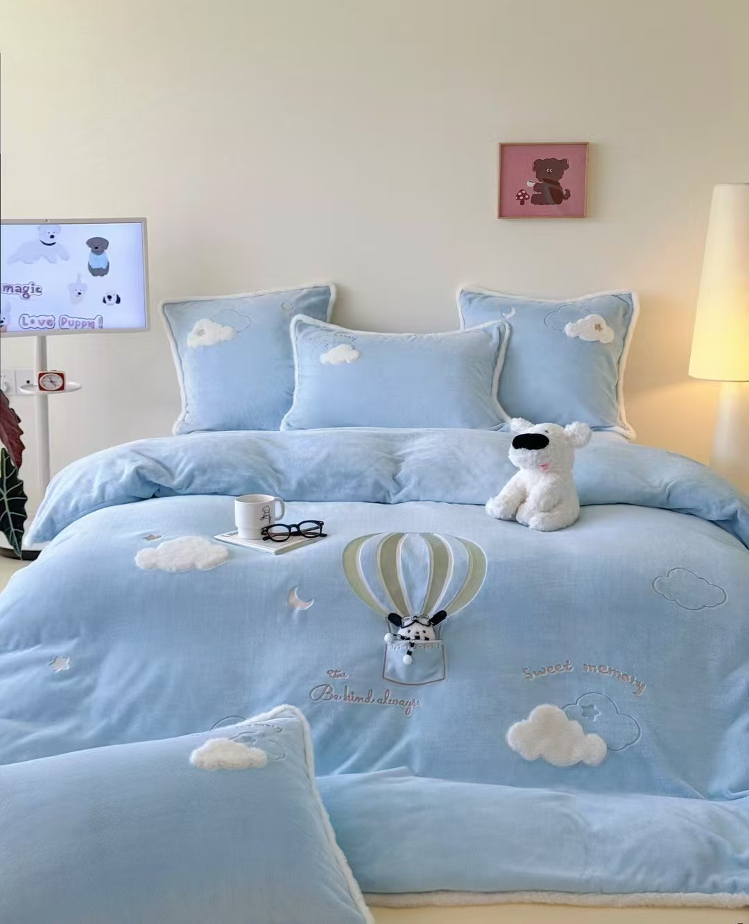 【沁芳庭--甄选】2025新款250g高克重牛奶绒套件加绒加厚床上用品