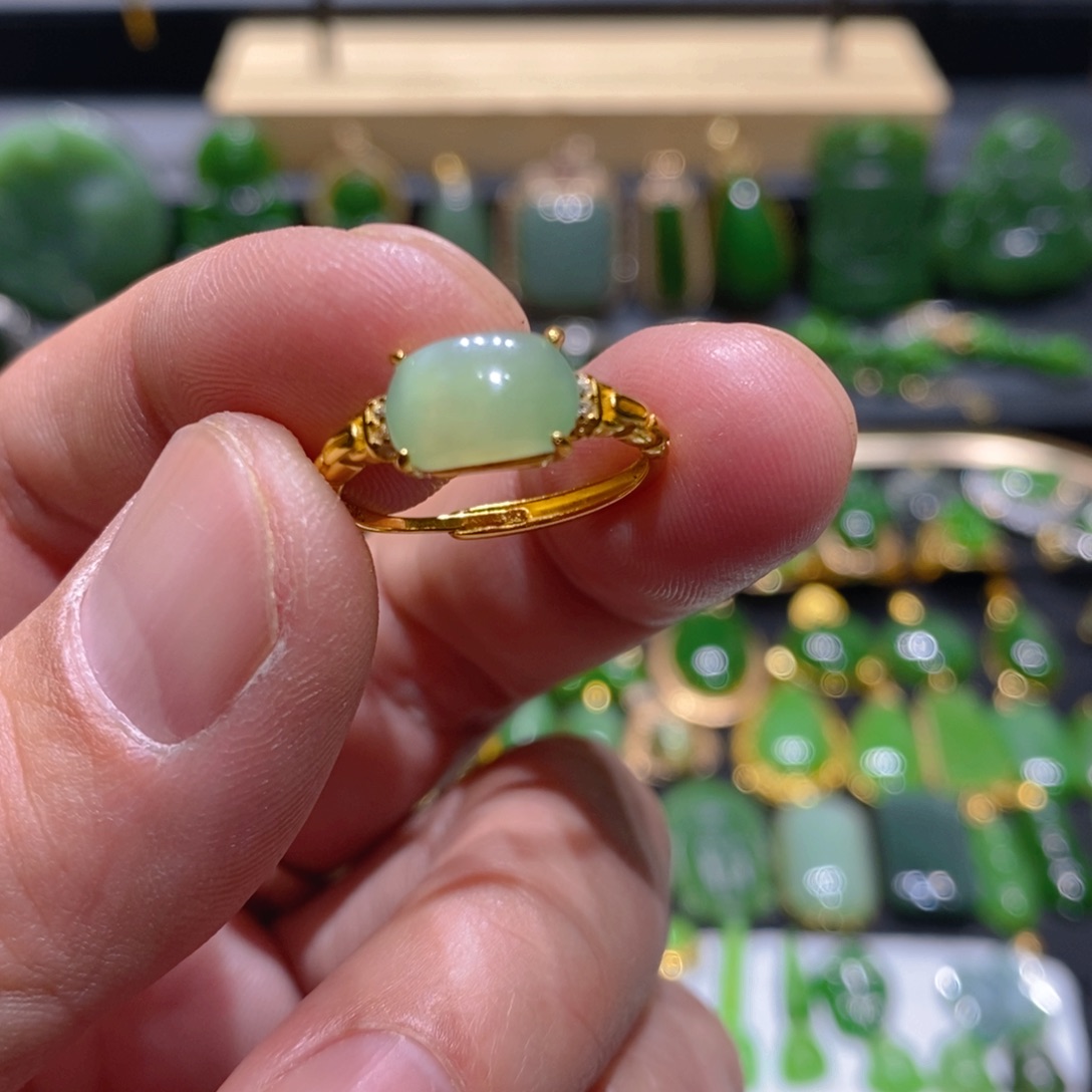 和田玉（碧玉）颈饰银S925镶嵌