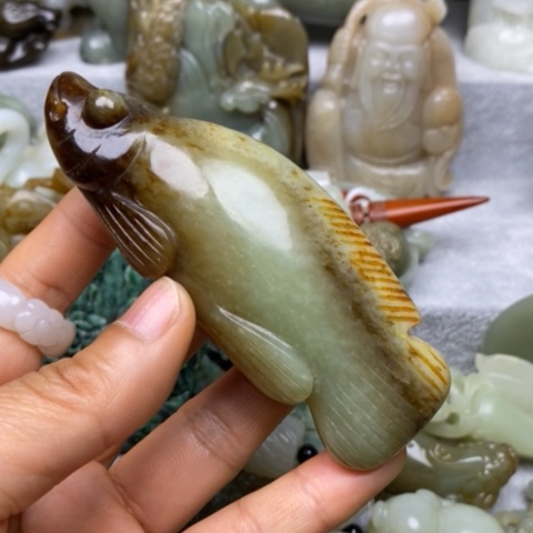 和田玉挂件把件摆件未镶嵌阿*