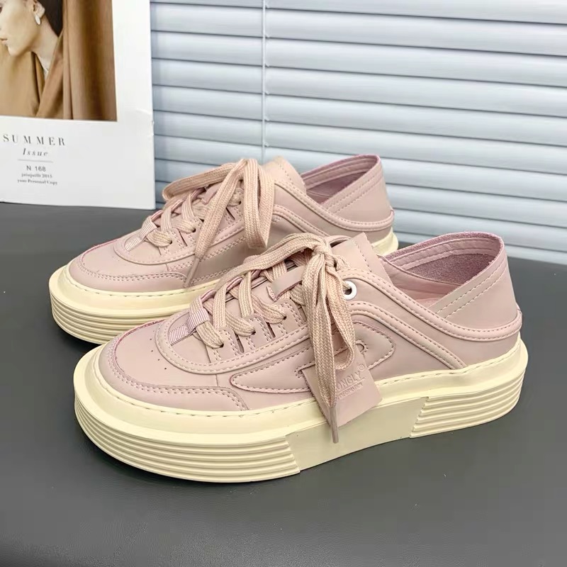 2025女款两穿小白鞋运动休闲一脚蹬百搭板鞋