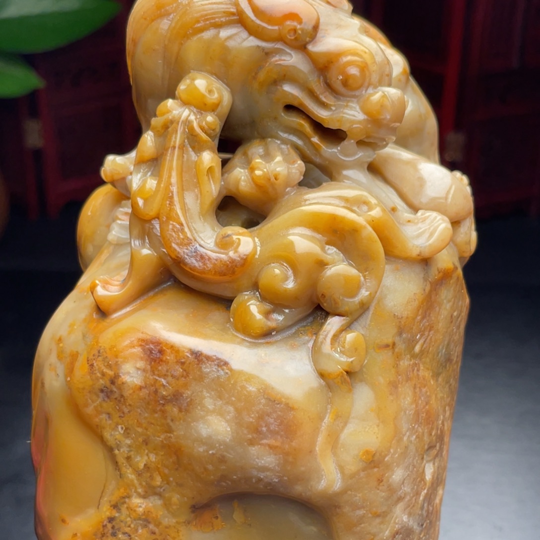 老***友田黄石昌化田手把件摆件