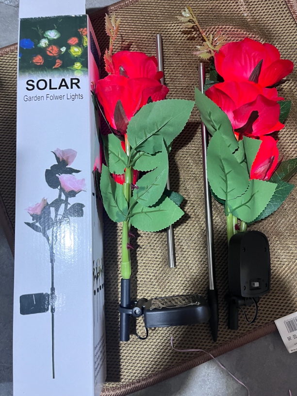 百货537 太阳能花园花灯红色