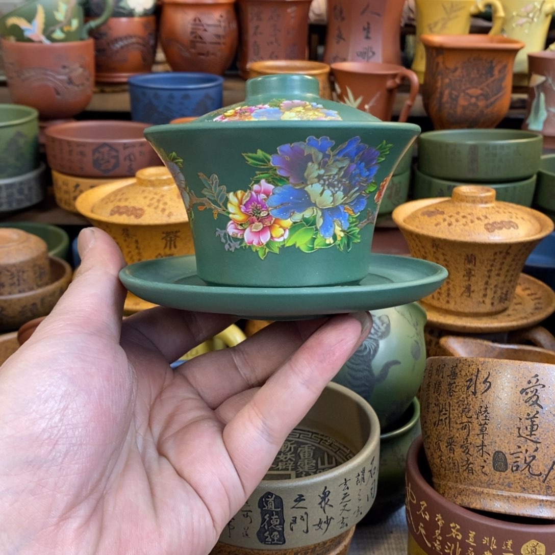 紫砂杯子宜兴全手工紫砂杯