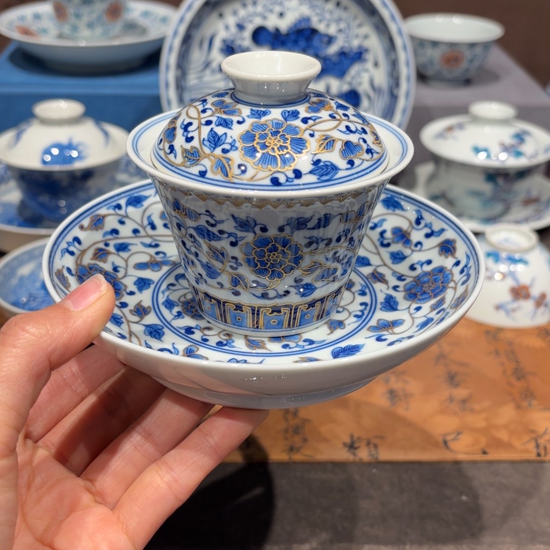 瓷片手工手绘陶瓷茶具