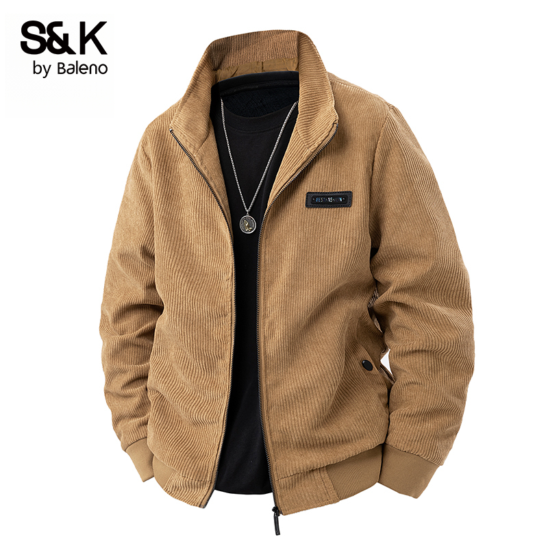 班尼路2025新款灯芯绒行政夹克男士痞帅潮流港风复古外套男装爆款