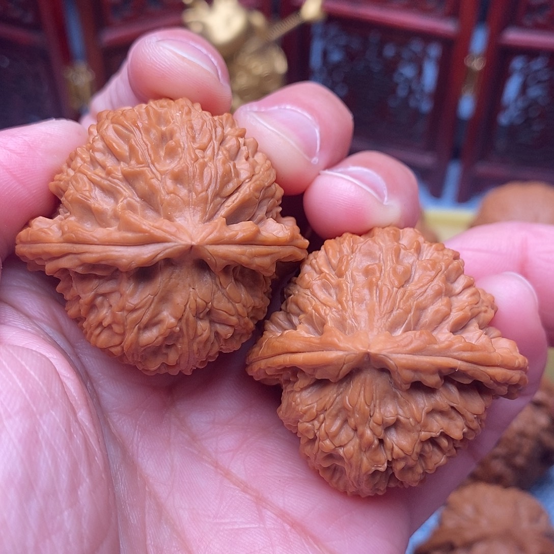 把件文玩核桃毕业全品三角白狮子39尺