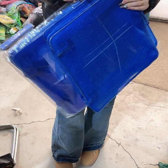 蓝色晒干笼买一送一一大一小瑕疵