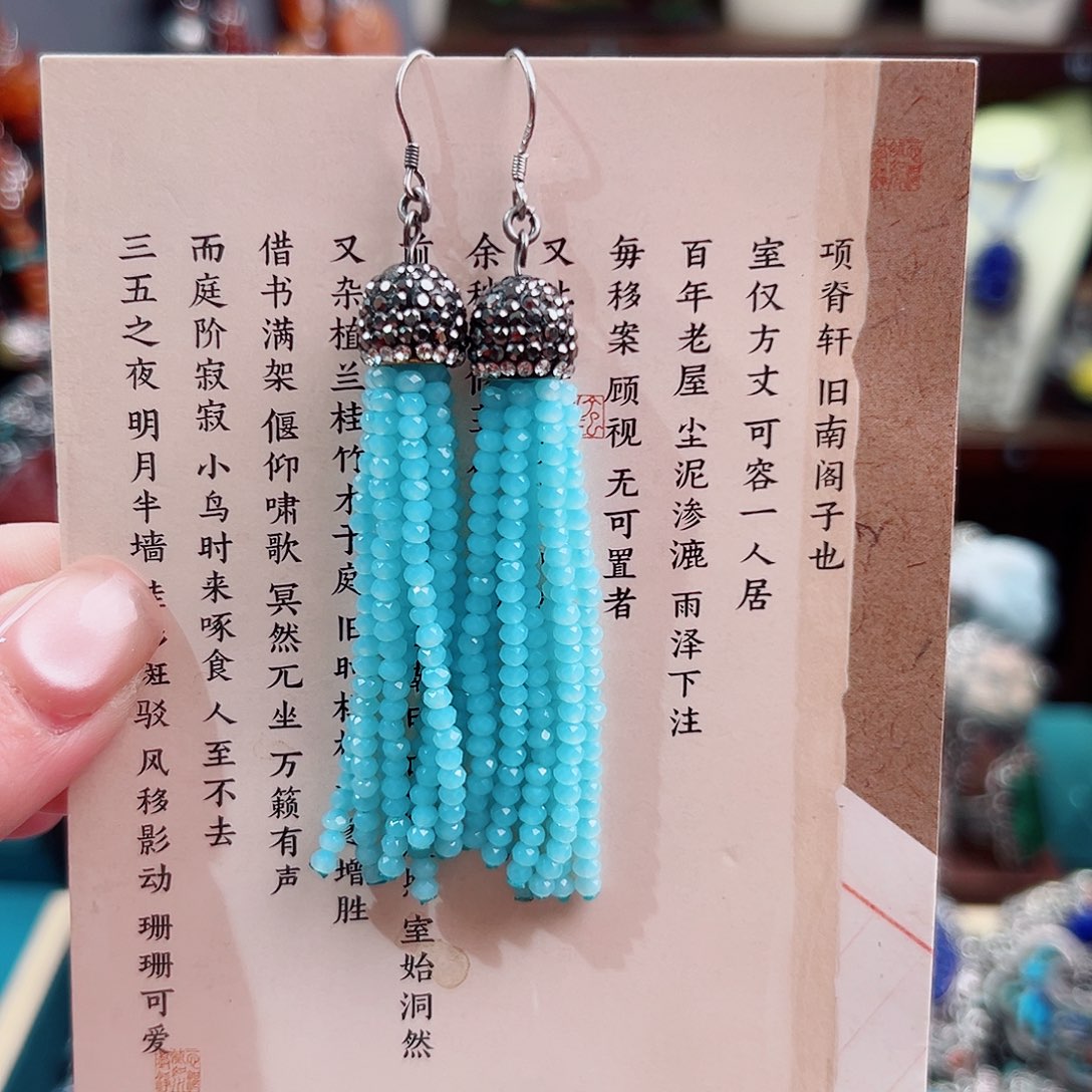 925银珐琅锦象原创设计款式耳环