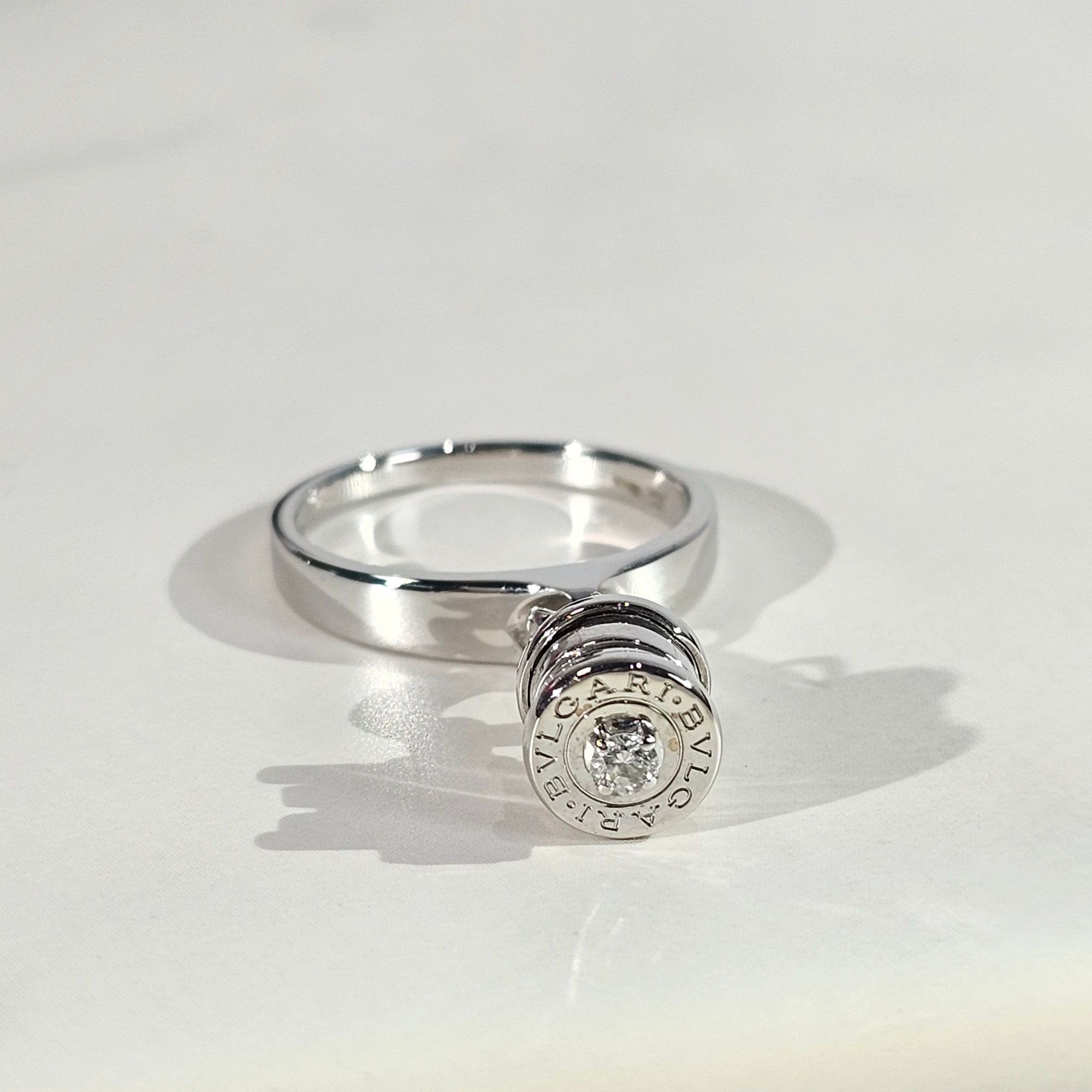 99新 BVLGARI/宝格丽  欢欢 B.ZERO1系列 戒指 18K白金 56