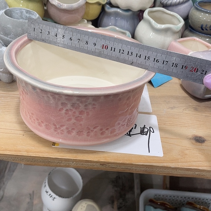 红陶陶瓷花盆满12米包邮