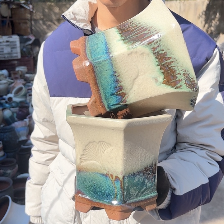 红陶复古绿两个口径18高度16