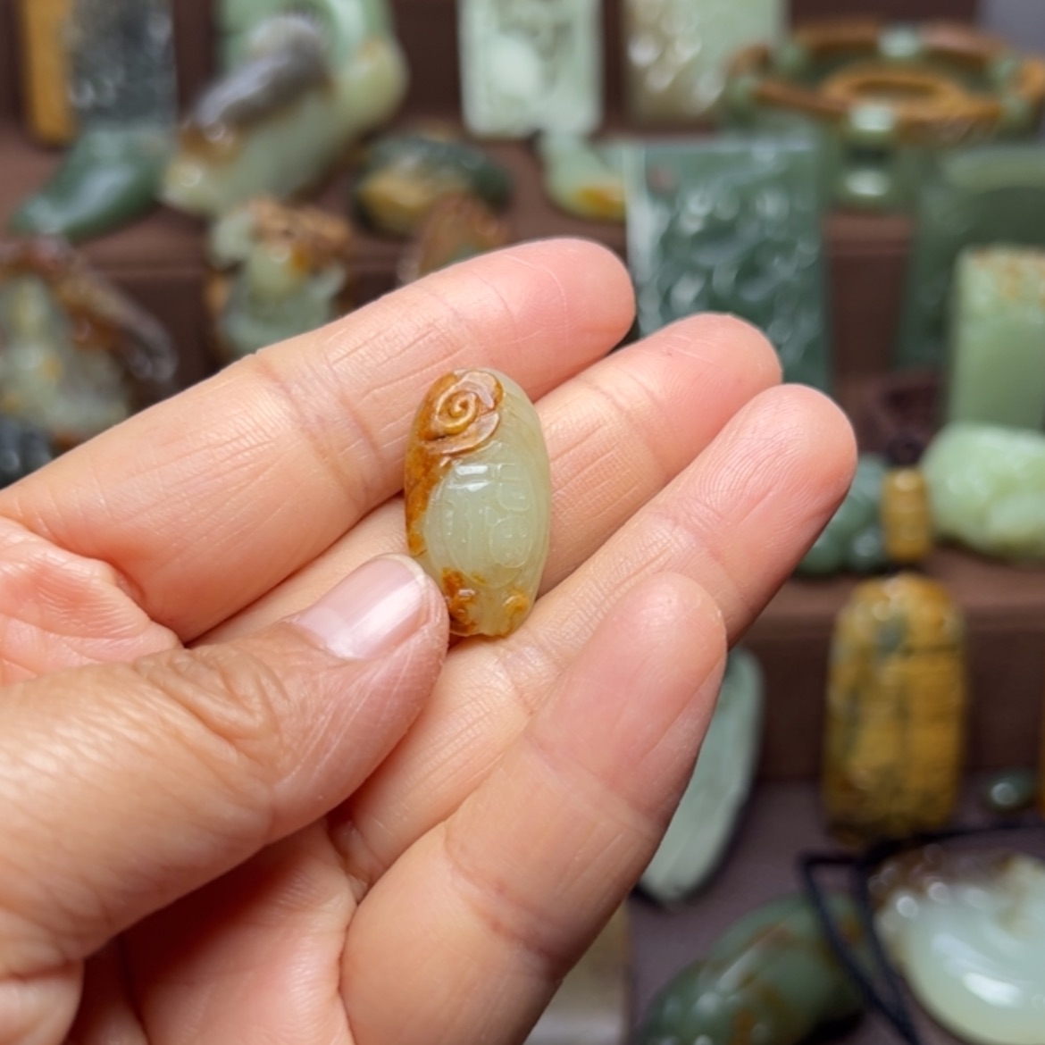 【闪购商品】岫岩河磨玉（透闪石质玉）未镶嵌颈饰念***3