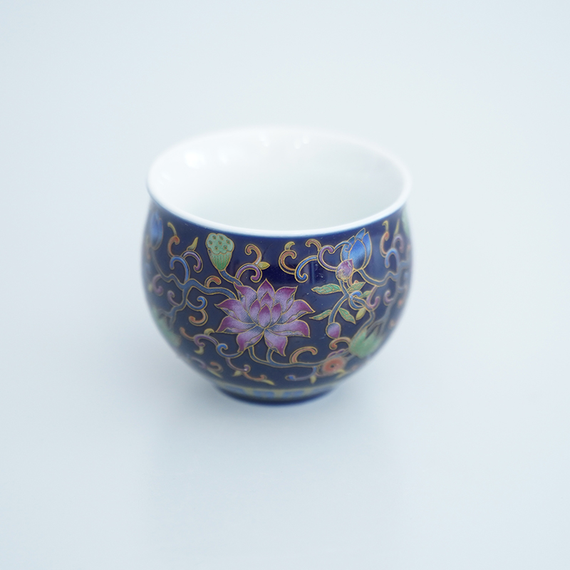 D337-珐琅彩霁蓝缸体杯JLT