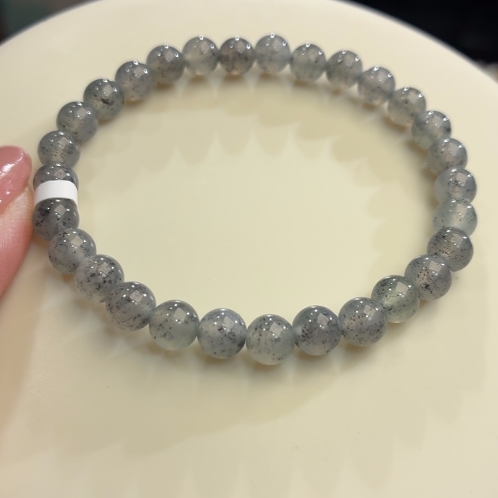 翡翠未镶嵌手链冰胶水墨丹青卡6.2