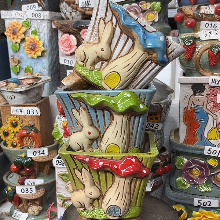 粗陶材质多肉花盆