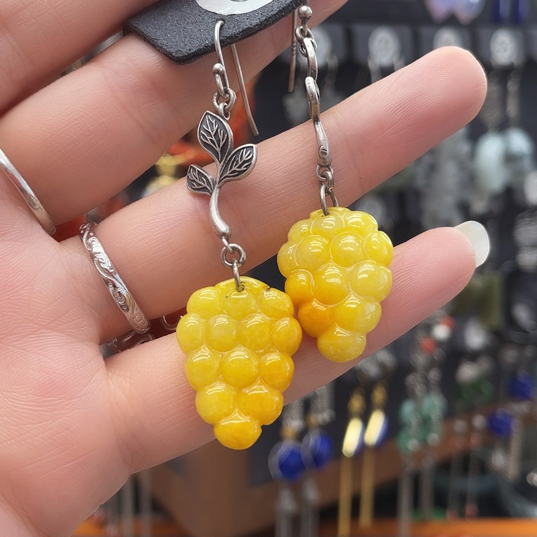 翡翠耳饰银S925镶嵌228ghjjhh