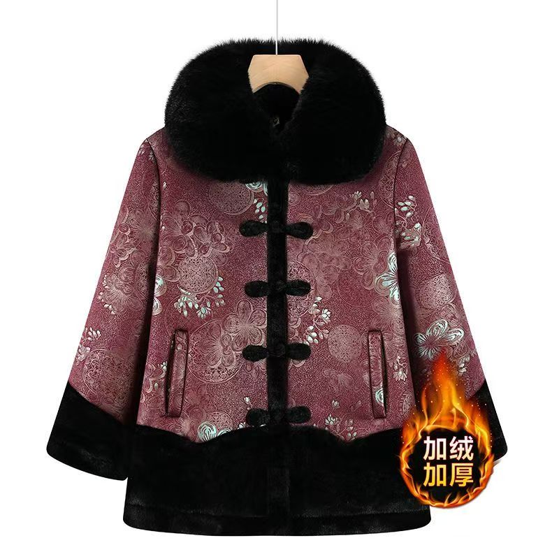 12052-奶奶冬装加厚加绒保暖老年人棉袄老太太棉衣妈妈【老仓库】