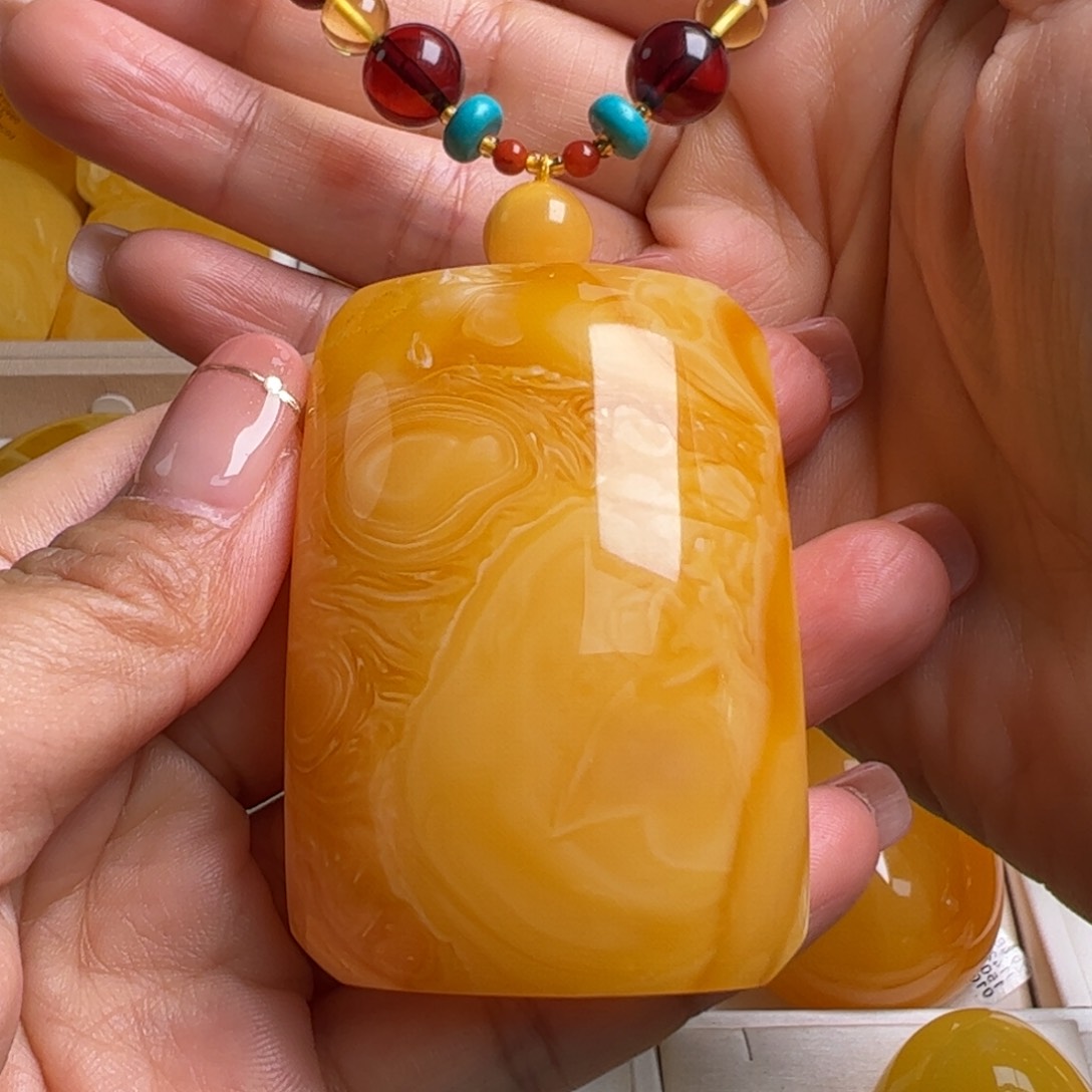 蜜蜡毛衣链未镶嵌无优化