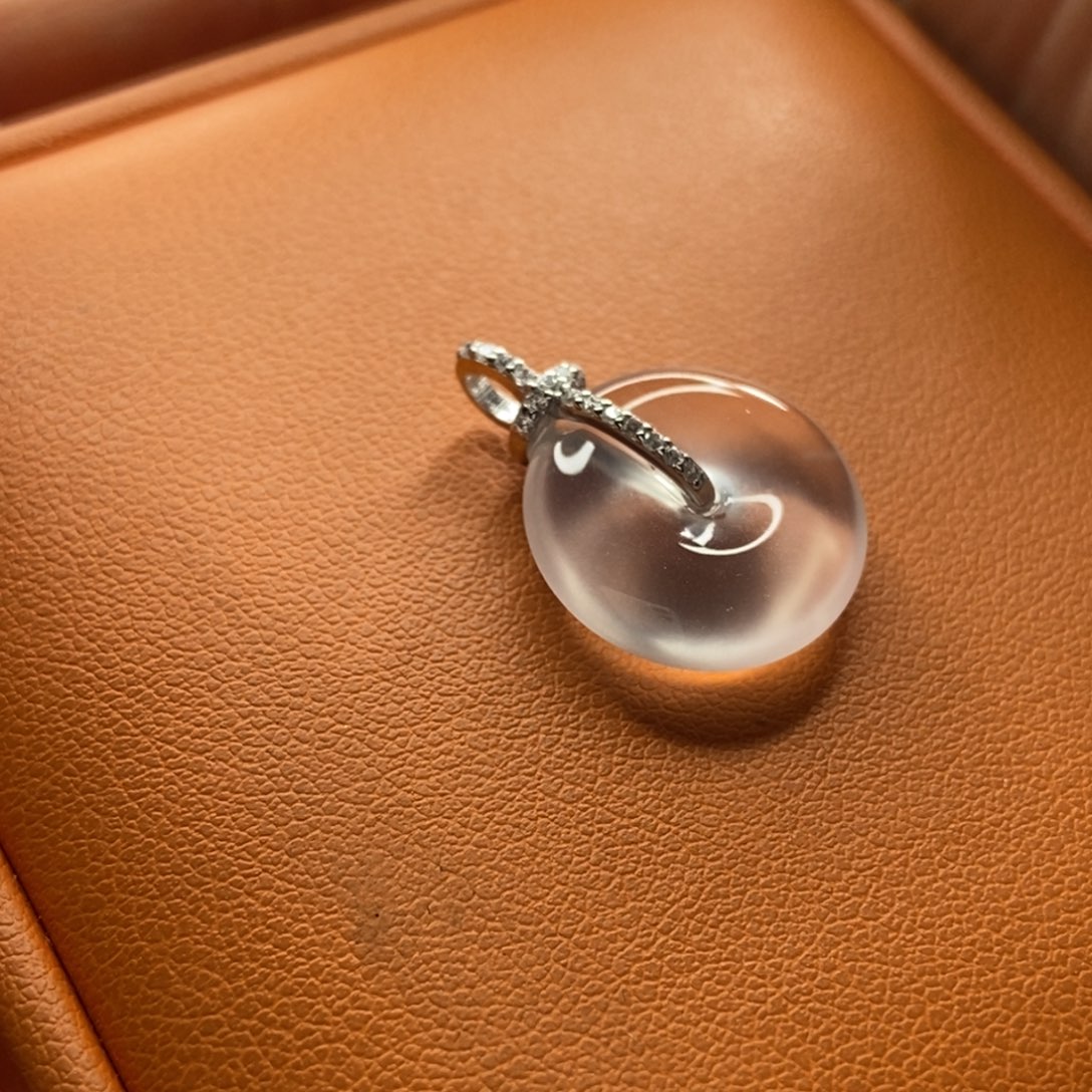 石英质玉颈饰银S925镶嵌