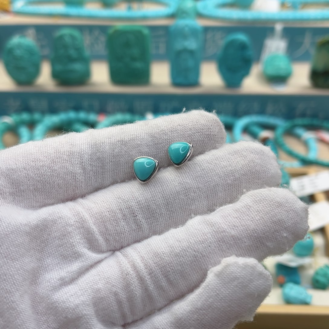 绿松石配饰银S925镶嵌