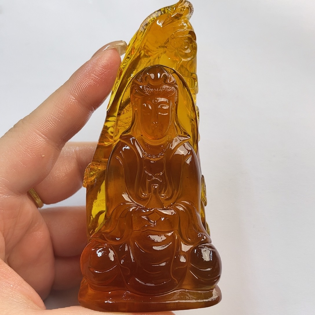 琥珀吊坠(不含链)未镶嵌缅甸琥珀金珀雕刻艺术品