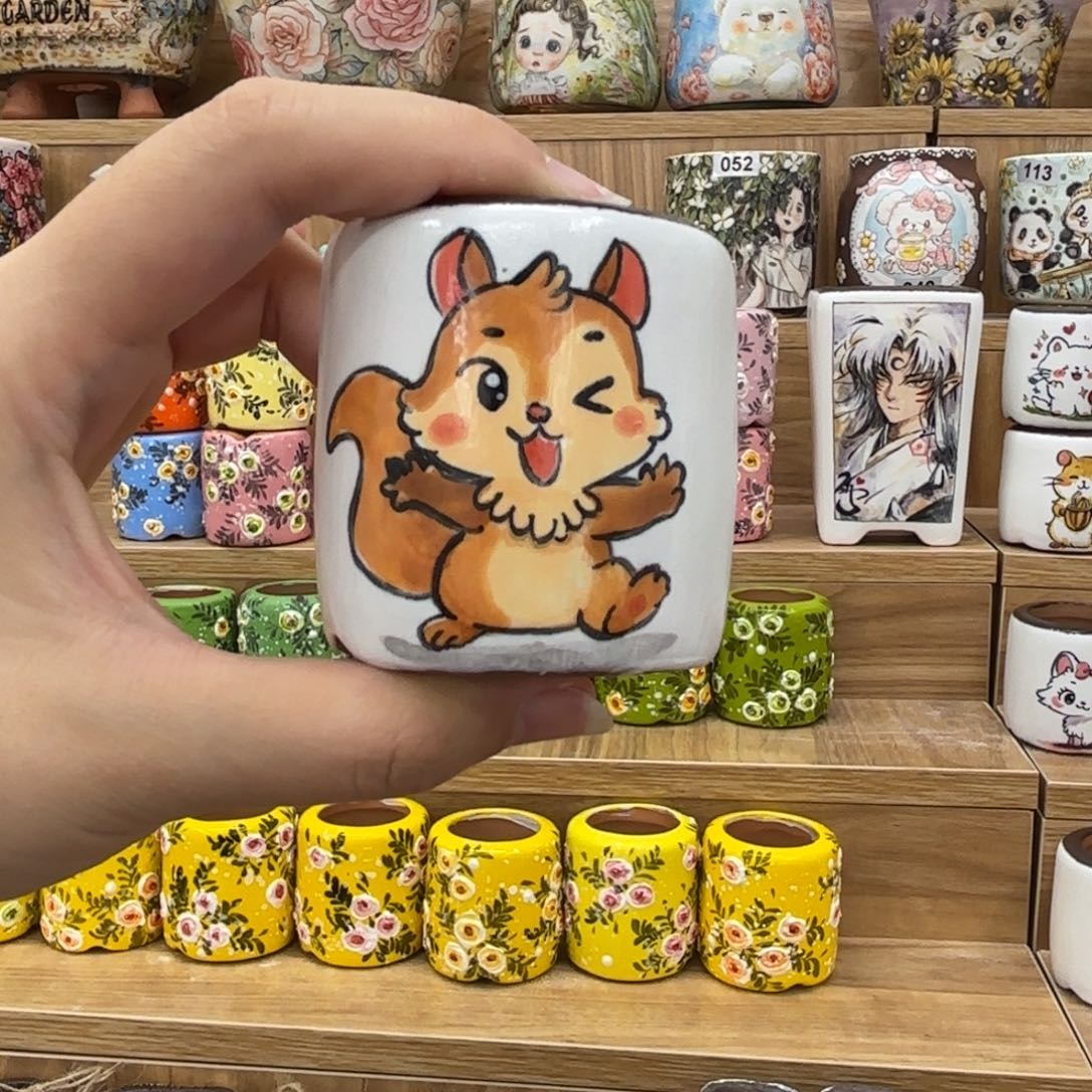 2345678990手绘花盆