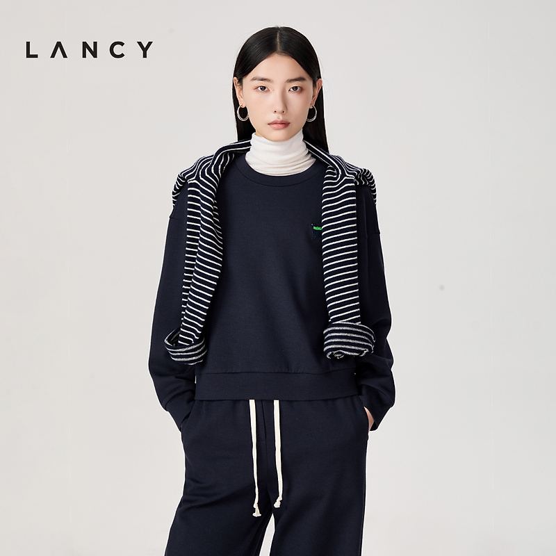 【马踏春风】LANCY/朗姿2026春季新款新年马年休闲羊毛卫衣女