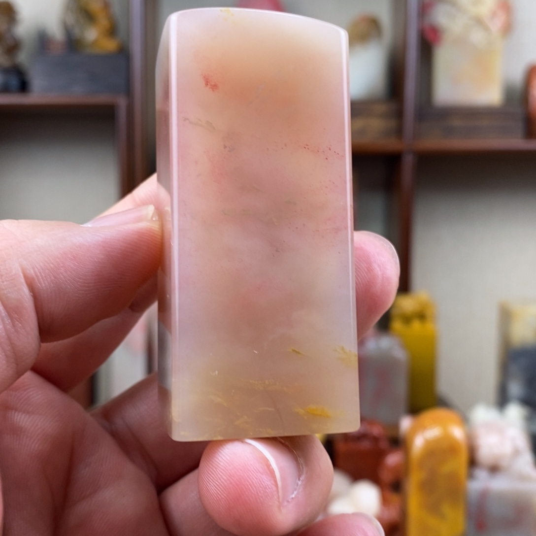 巴林石印石巴林石粉冻素章
