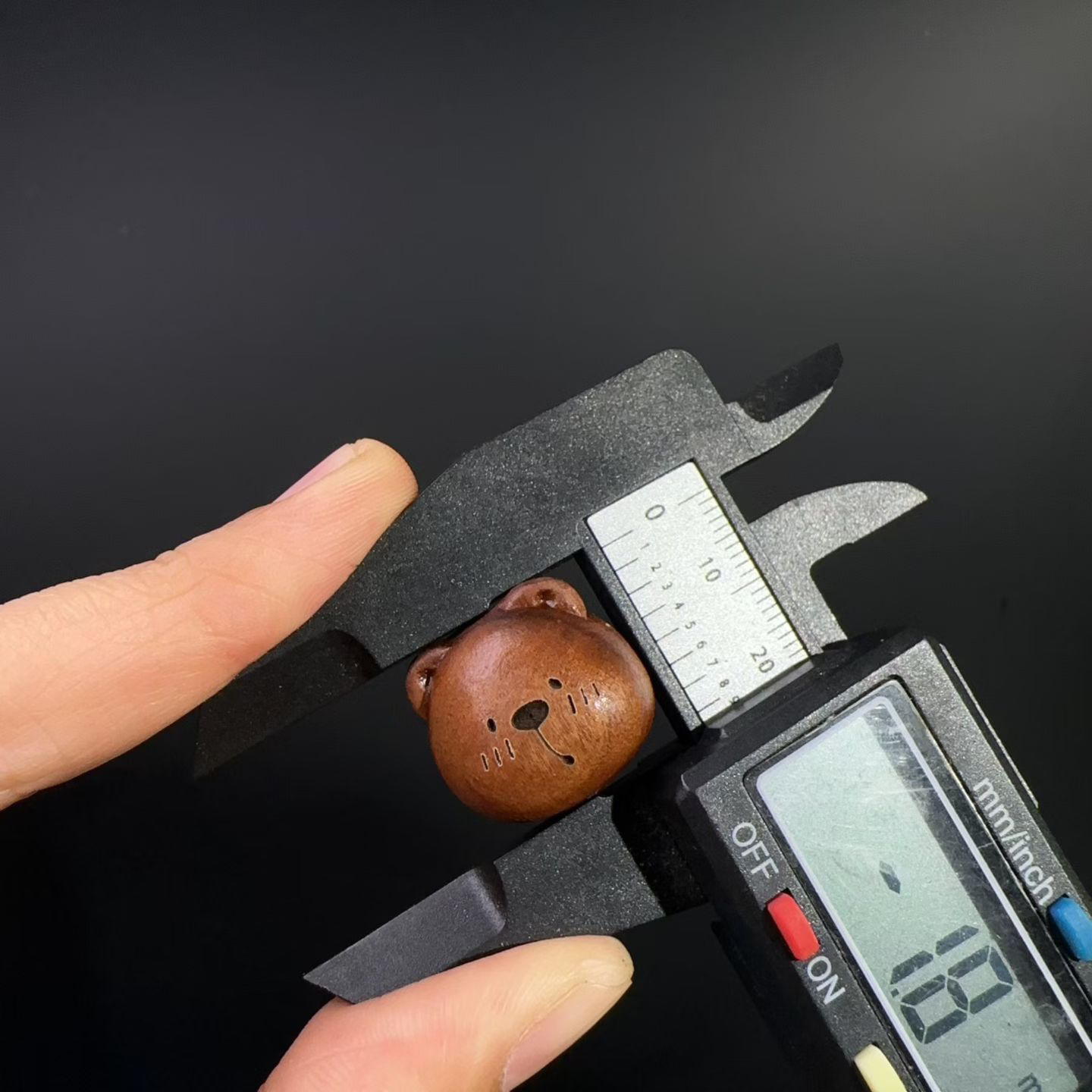 桃木卡通熊配件文玩diy配饰材料串手工佛珠隔珠挂件