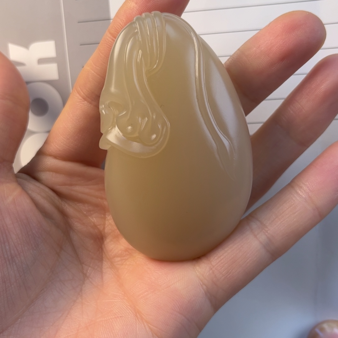 石英质玉黄蜡石手把件未镶嵌赌*