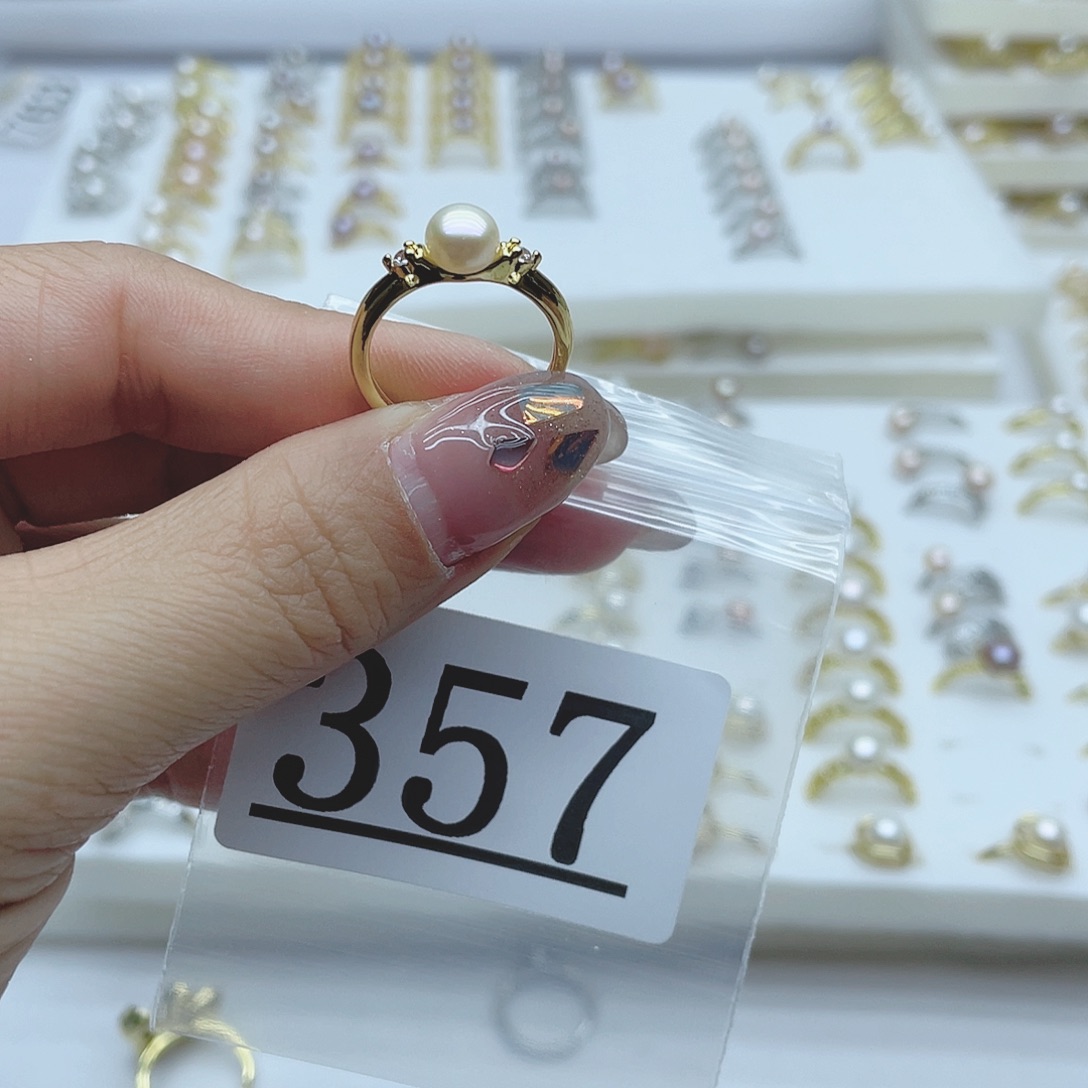 淡水珍珠珠宝奇石合金357