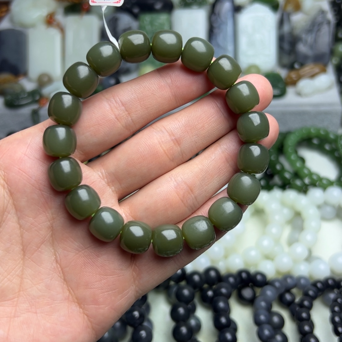 和田玉（碧玉）未镶嵌手串